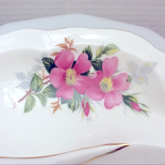 Vintage Royal Albert Prairie Rose split leaf dish - Picture 5 of 7